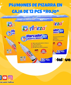 PLUMONES DE PIZARRA EN CAJA DE 12 PCS *ROJO*