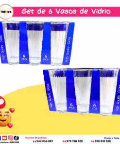 SET DE 6 VASOS DE VIDRIO