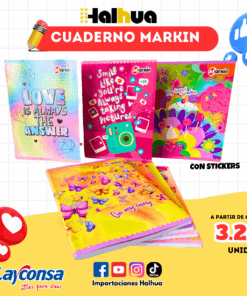 CUADERNO MARKIN X6 TRIPLE RAYA RAYADO