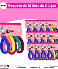 PAQUETE DE 12 SETS DE 6 LIGAS