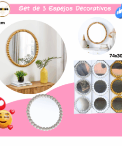 SET DE 3 ESPEJOS DECORATIVOS