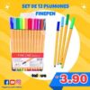 SET DE 12 PLUMONES FINEPEN