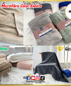 TOALLA MICROFIBRA COLOR ENTERO 70X140CM