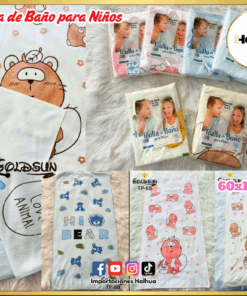 TOALLA MICROFIBRA BEBE CON DISEÑO 60X120CM