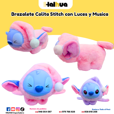BRAZALETE COLITA STICH CON LUCES Y MUSICA