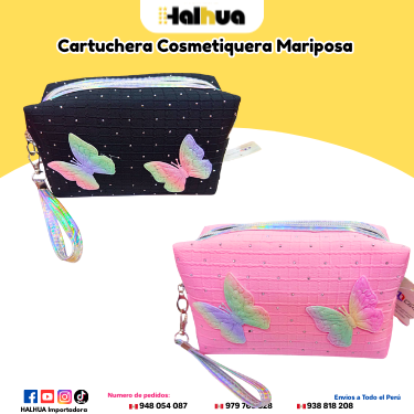 CARTUCHERA COSMETIQUERA MARIPOSA