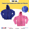 CASACA IMPERMEABLE PARA NIÑOS CON PELUCHE