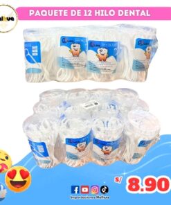 PAQUETE DE 12 HILO DENTAL