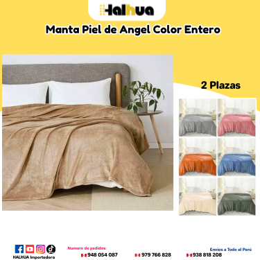 MANTA PIEL DE ANGEL COLOR ENTERO