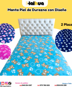 MANTA PIEL DE DURAZNO CON DISEÑO