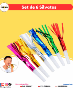 SET DE 6 SILBATOS