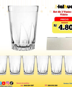 SET DE 6 VASOS DE VIDRIO