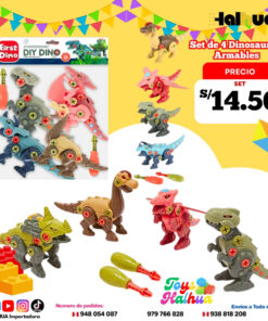 SET DE 4 DINOSAURIOS DESARMABLES