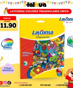 LAYCONSA COLORES TRIANGULARES 24PCS