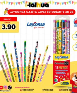 LAYCONSA CAJITA LAPIZ ESTUDIANTE XD 2B