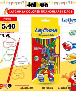LAYCONSA COLORES TRIANGULARES 12PCS