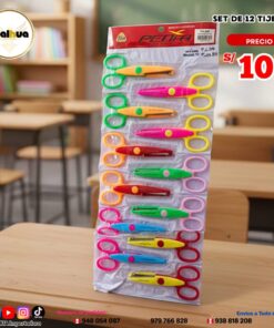 SET DE 12 TIJERAS DE FORMAS