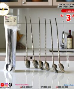SET DE 6 CUCHARAS SORBETE+LIMPIADOR