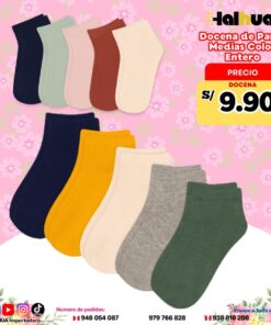 PAQUETE DE 12 PARES DE MEDIA