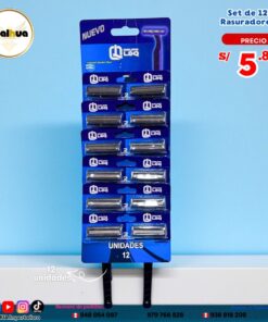 SET DE 12 RASURADORES AZUL